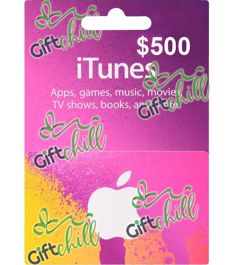 Email iTunes (USA) Instant Delivery Card Gift $500 |